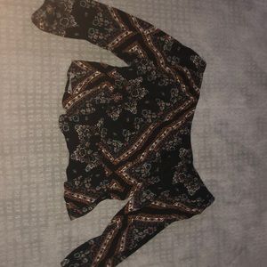 Patterned off the shoulder blouse